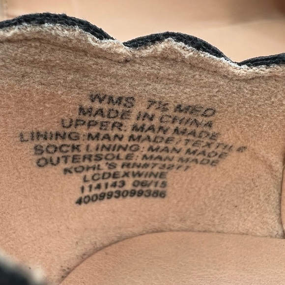 LC Lauren Conrad Wine Scalloped Edge Ballet Flats Size 7 1/2 Woman's - Picture 4 of 9